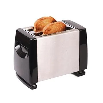 Silver toaster isolated on white background Stock Photos