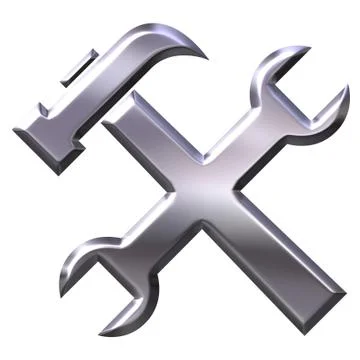 Silver Tools Stock Illustration