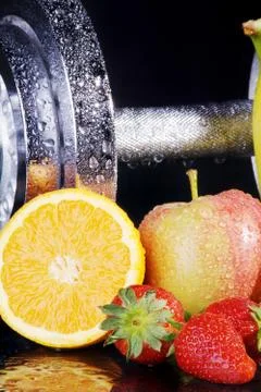 Silver trade with fruit Stock Photos