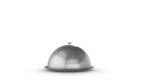 Silver tray opening animation Vídeos de archivo 83362655