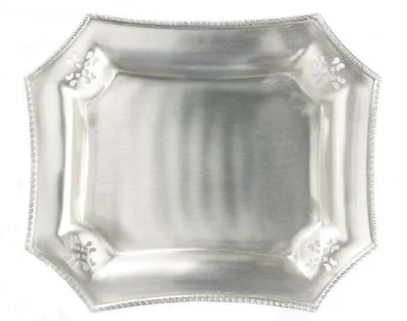 Silver tray Stock Photos