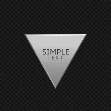 Silver triangle label Stock Illustration