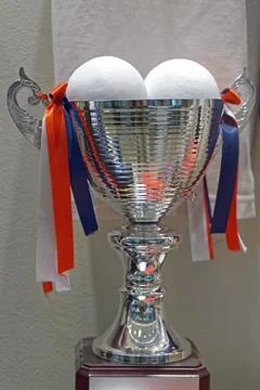Silver trophy award Stock Photos