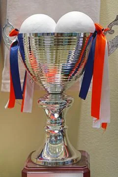 Silver trophy award Stock Photos