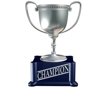 Silver trophy for the champion Stock Illustration