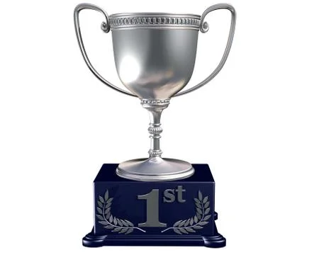 Silver trophy for coming first Stock Illustration