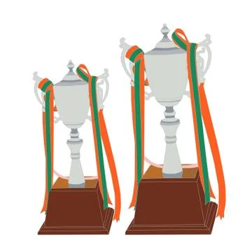 Silver trophy cup Stock Illustration
