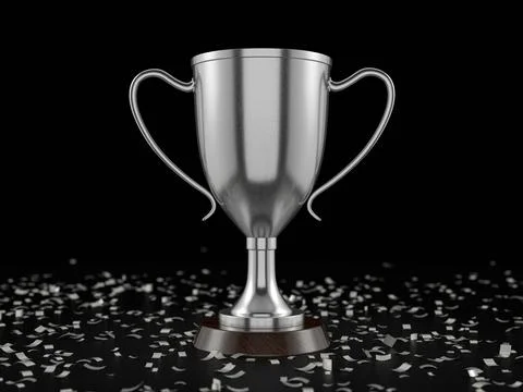 Silver trophy cup Stock Illustration