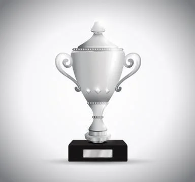 A silver trophy Illustrazione stock