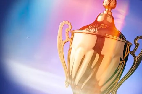 Silver trophy prize Stock-Fotos