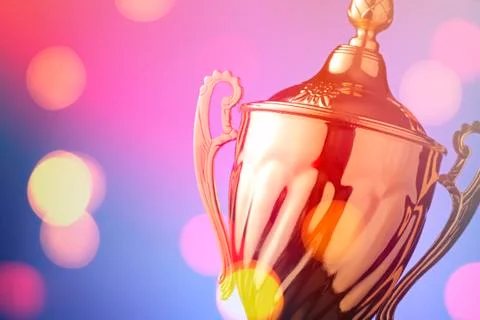 Silver trophy prize Stock-Fotos