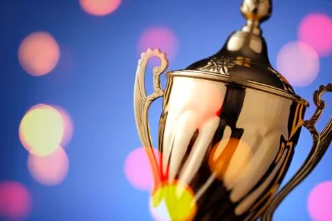 Silver trophy prize Stock Photos