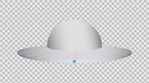 Silver UFO with Transparent Background Stock Footage 59942094