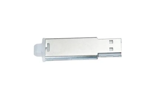 Silver USB flash drive on white Stock Photos