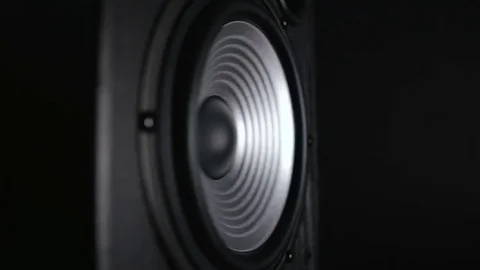 A Silver Vibrating Working Subwoofer 動画素材 76656591