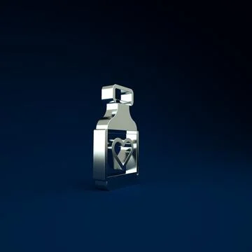 Silver Vitamin complex of pill capsule icon isolated on blue background. Heal Stock Illustration