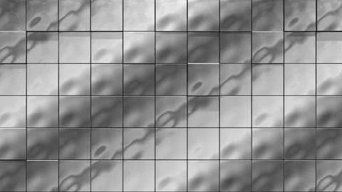 Silver Wall of cubes falls apart Stock Footage 112003965