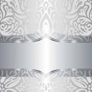 Silver wallpaper background Stock Illustration