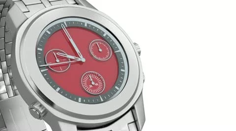 Silver watch HD1080 Video stock 21939155