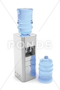Silver water dispenser Stock Illustration