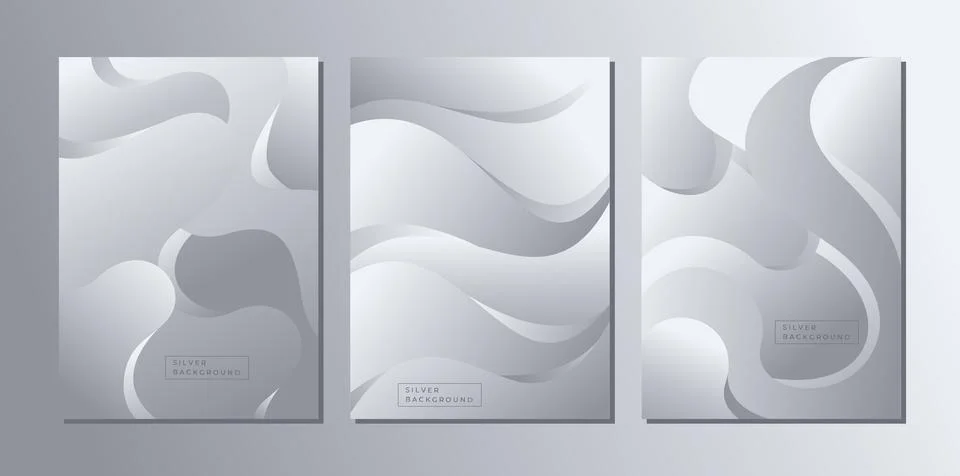 Silver wave abstract background. Line wave poster. Modern wave background. Stock Illustration