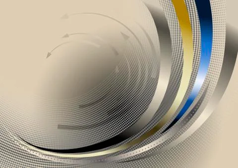 Silver wavy stripes on light background Stock Illustration