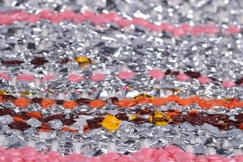 Silver weaving close up Stock Photos