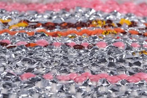 Silver weaving close up Stock Photos