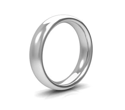 Silver wedding rings concept  3d illustration Stock Illustration