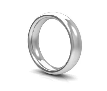 Silver wedding rings concept   3d illustration Stock Illustration