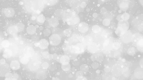 Silver white blurred christmas circle bokeh looped snowfall background Stock Footage 338405196