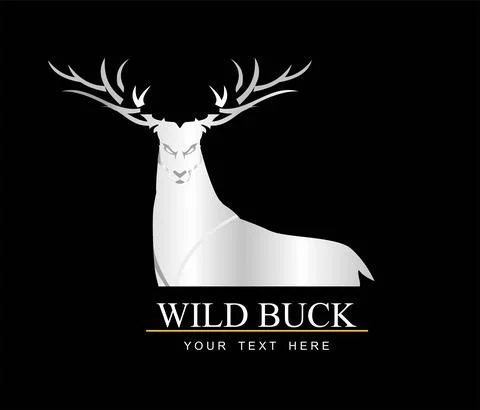 Silver white buck Stock Illustration