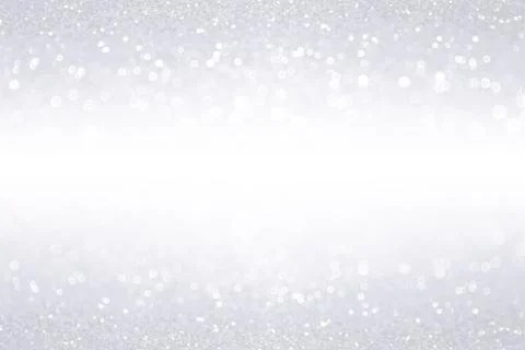 Silver White Glitter Border Banner Background Stock Photos