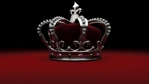 Silver white gold crown Stock Illustration