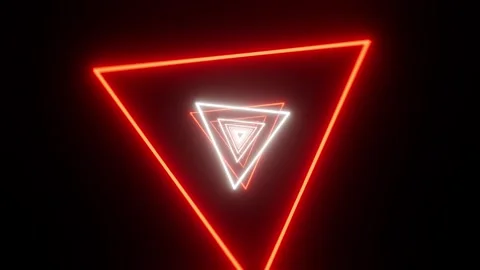 Silver white with red triangles VJ loop animation background0001-0240 Stock Footage 337465882