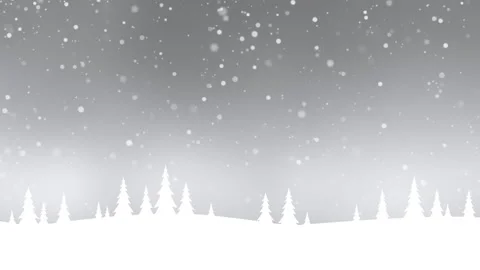 Silver white snowy winter landscape looped background Stock Footage 338407178
