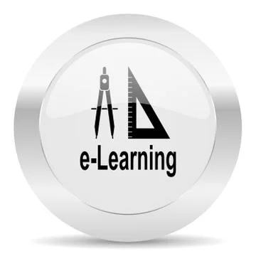Silver white web glossy icon Stock Illustration