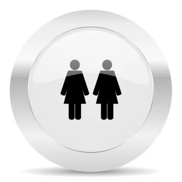 Silver white web glossy icon Stock Illustration