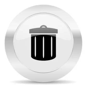Silver white web glossy icon Stock Illustration