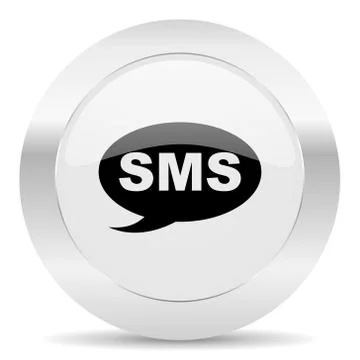 Silver white web glossy icon Stock Illustration