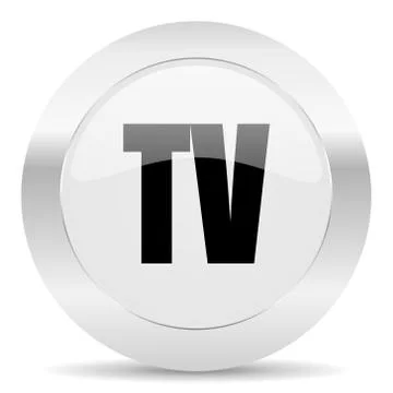 Silver white web glossy icon Stock Illustration