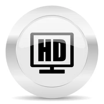 Silver white web glossy icon Stock Illustration