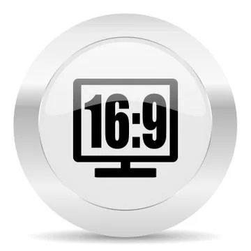 Silver white web glossy icon Stock Illustration