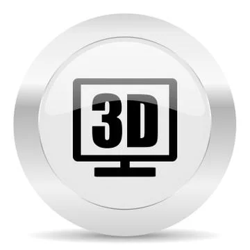 Silver white web glossy icon Stock Illustration