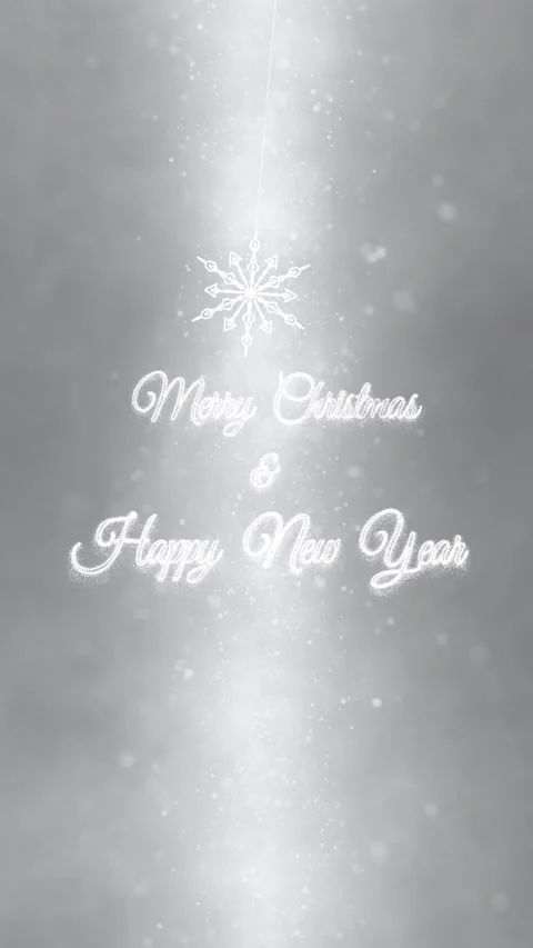 Silver white winter holidays greeting card loop vertical background Stock Footage 346785780