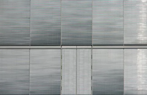 Silver window shutters Stock Photos