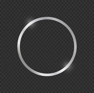 Silver Wireframe Circle Border Stock Illustration