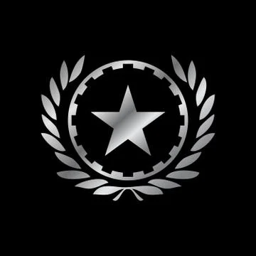 Silver Working Class Hero Emblem Symbol Design Stock Illustration