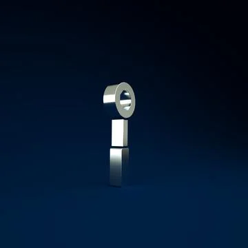 Silver Wrench spanner icon isolated on blue background. Minimalism concept. 3 イラスト素材
