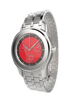 Silver wristwatch Stock Illustration